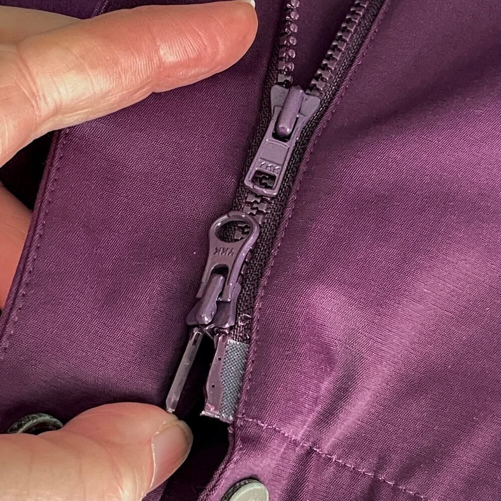 Eileen Fisher Women's Cotton Blend CUSTOM Dog Vest Size MP Zip Purple Eggplant - Picture 11 of 12